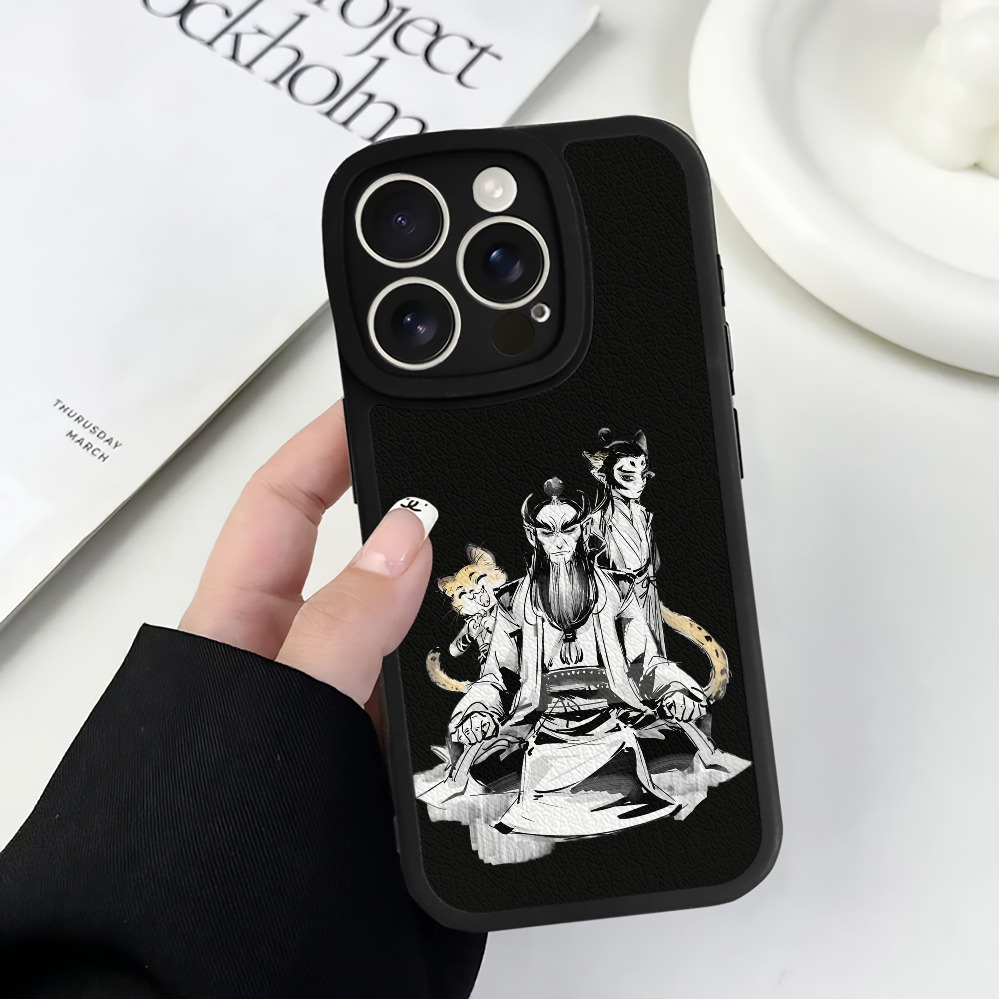 （画像用） Ne Zha 2 ナタ 魔童の大暴れ 【iPhone 16シリーズ対応】シリコンスマホケース（レザー調） 材質：シリコン